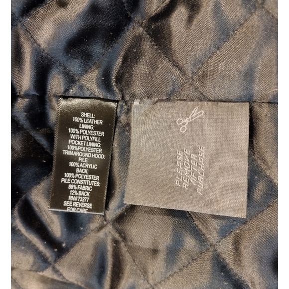 Croft & Barrow Woman black leather toggle coat with removable faux fur t… - Picture 15 of 16